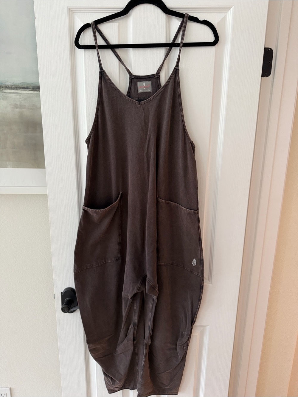 Free People Chocolate Brown Strappy Relaxed Jumpsuit - Picture 7 of 7